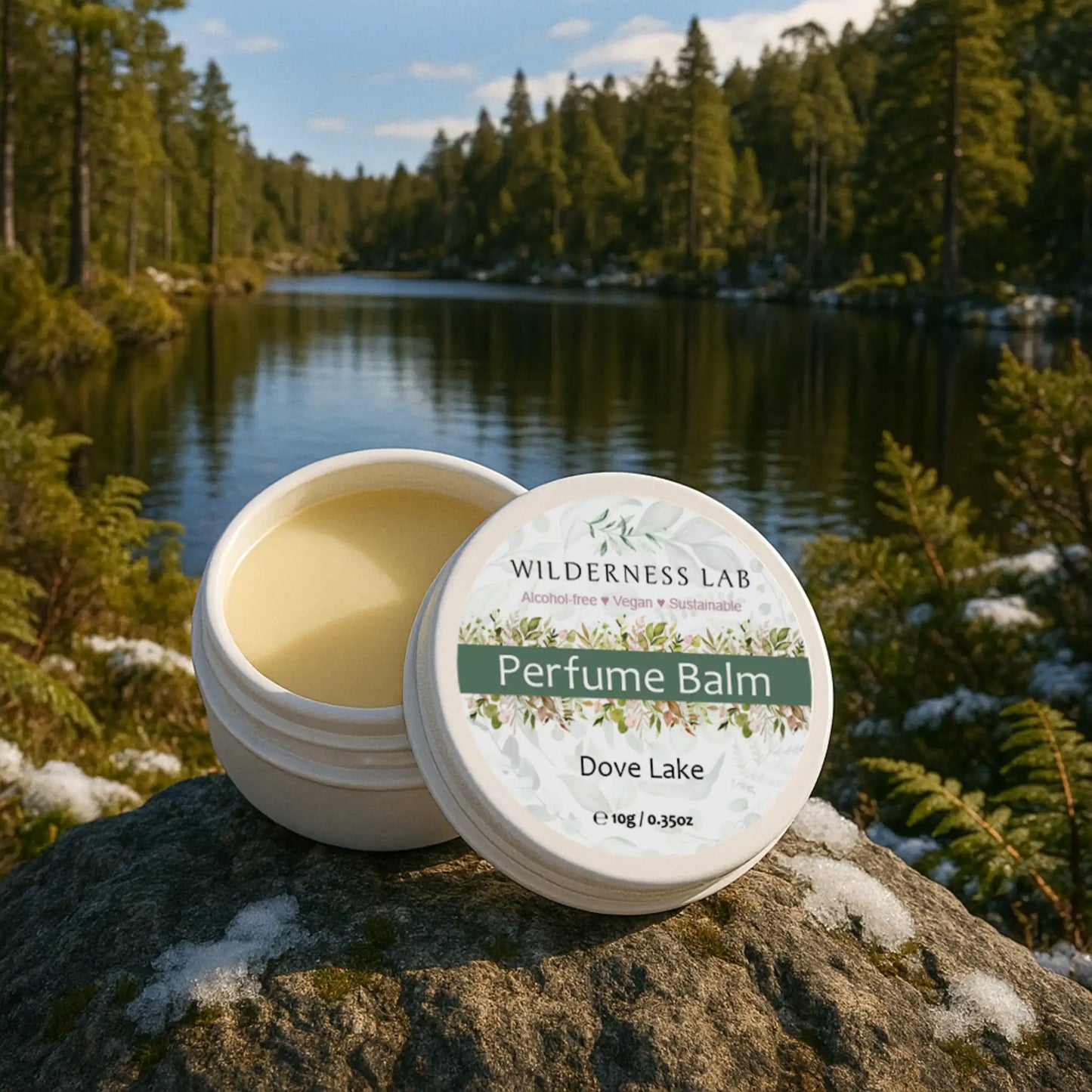 Dove Lake Solid Perfume - natural vegan perfume balm with essential oils