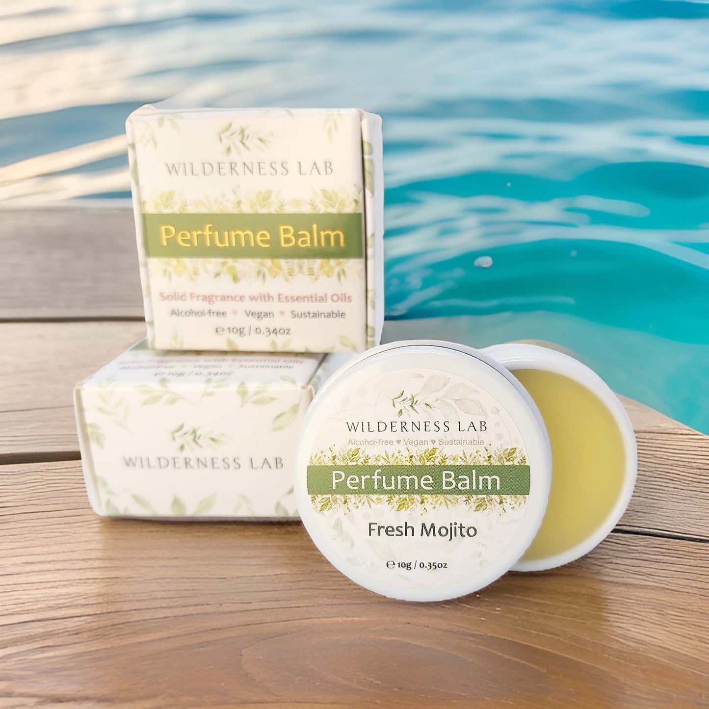 Fresh Mojito Solid Perfume - natural vegan perfume balm with essential oils