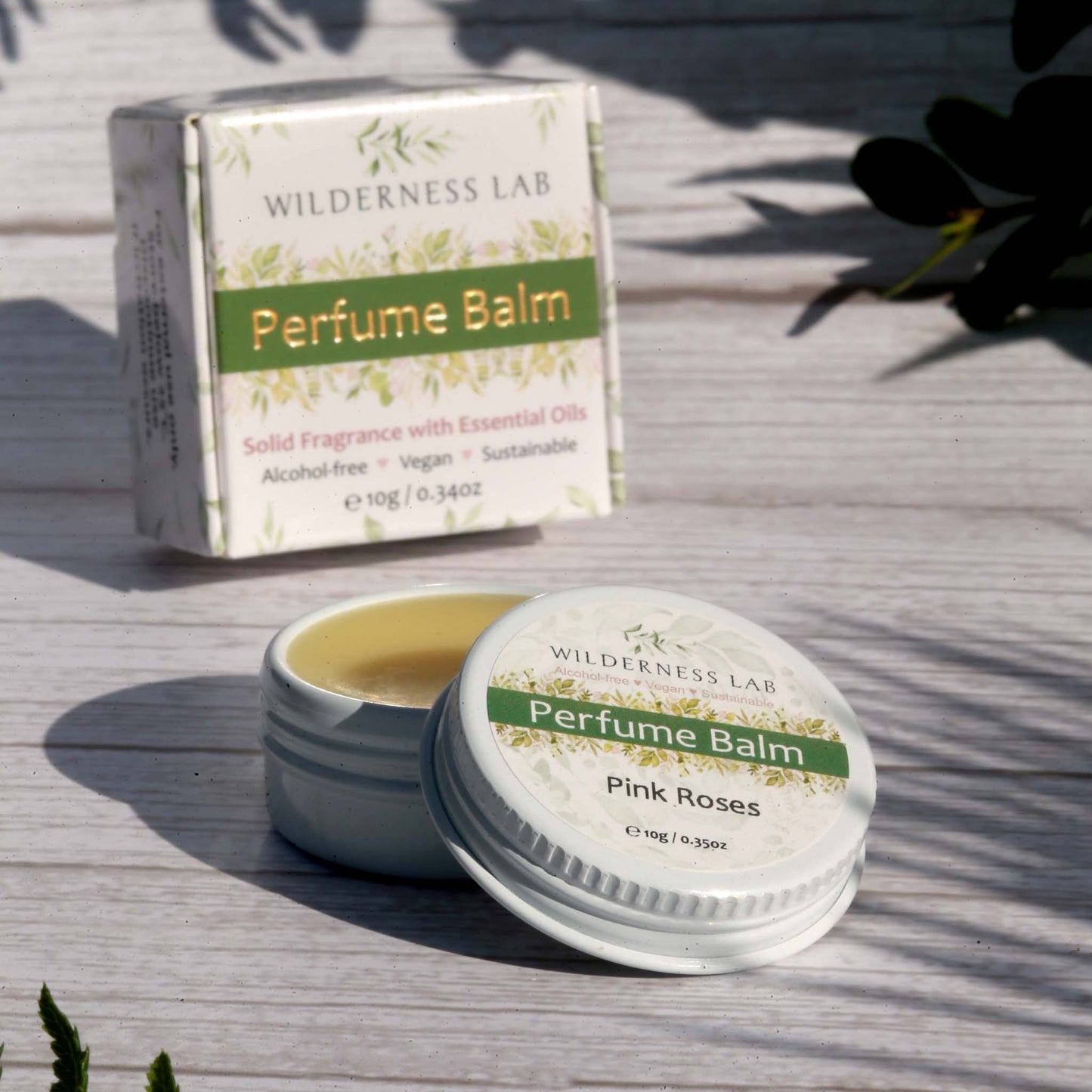 Pink Roses Solid Perfume - natural vegan perfume balm with essential oils