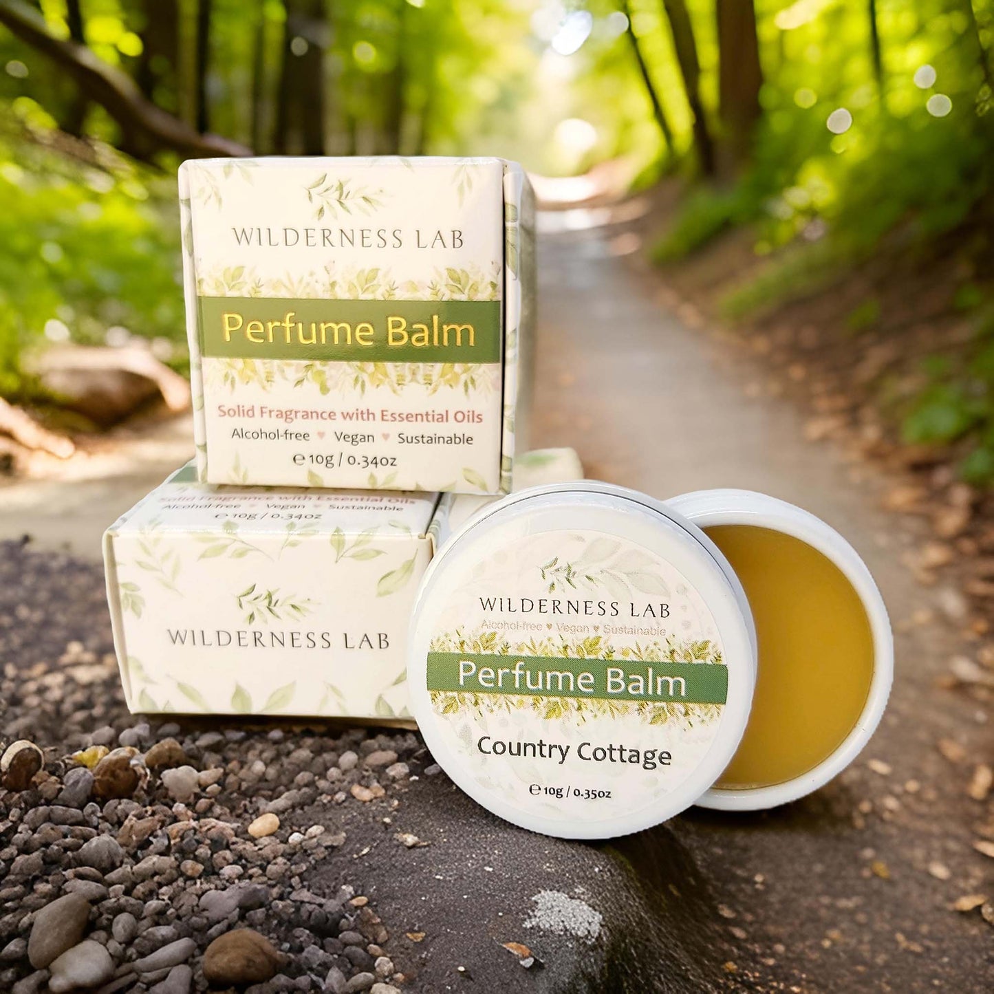 Country Cottage Solid Perfume - natural vegan perfume balm with essential oils