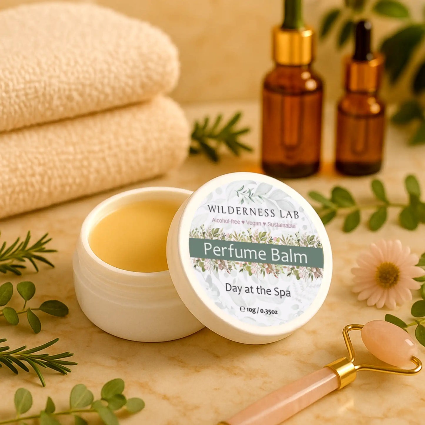 Day at the Spa Solid Perfume - natural vegan perfume balm with essential oils