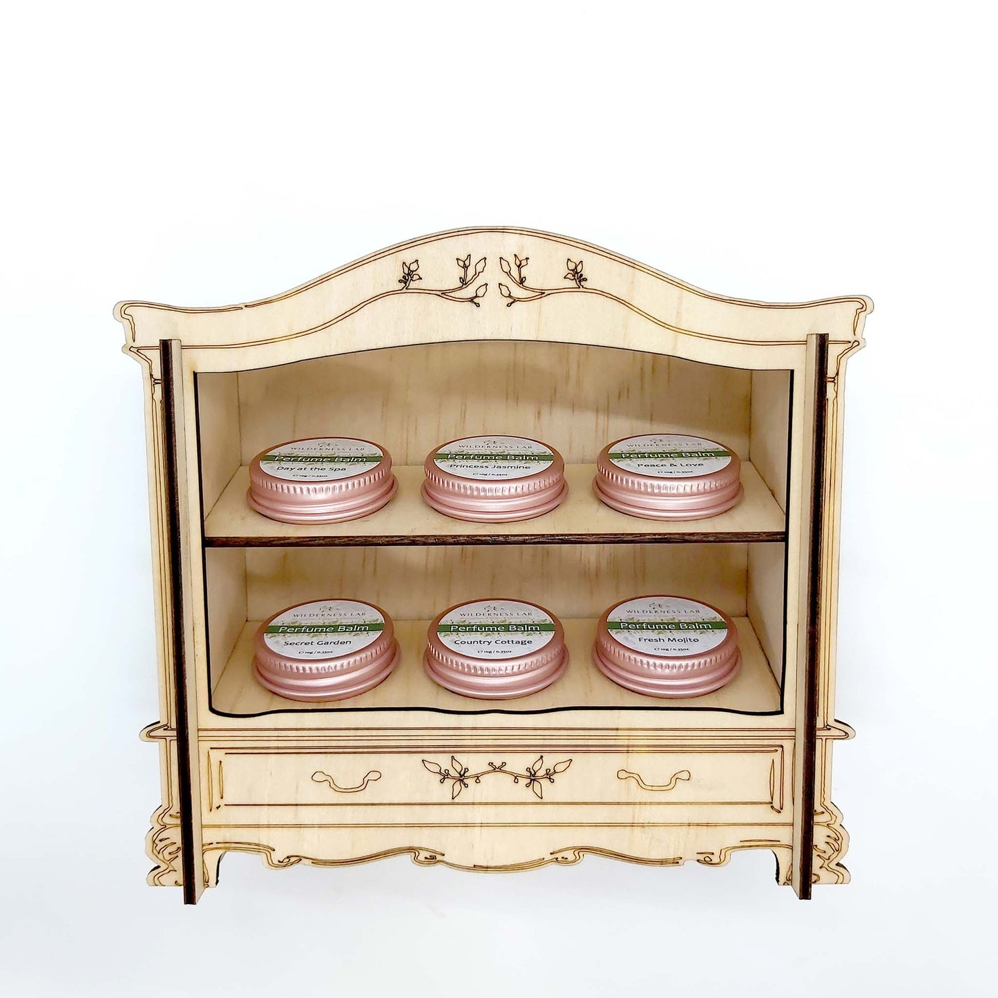 The Fragrance Wardrobe - handcrafted timber display for your favourite Perfume Balms