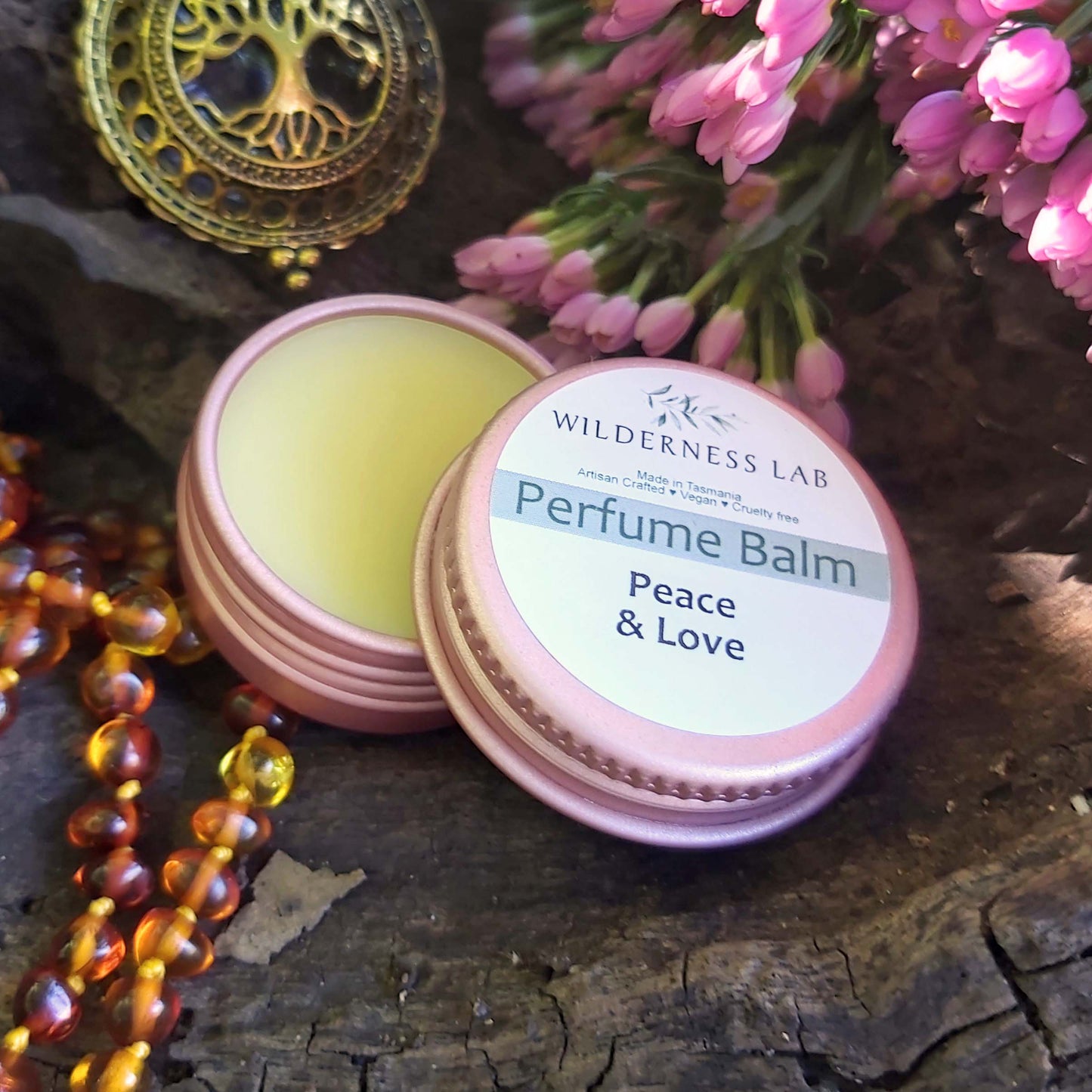 Peace and Love Solid Perfume - natural vegan perfume balm with essential oils