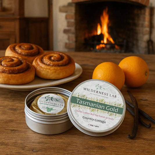 Tasmanian Gold solid vegan moisturising lotion bar - Country Cottage