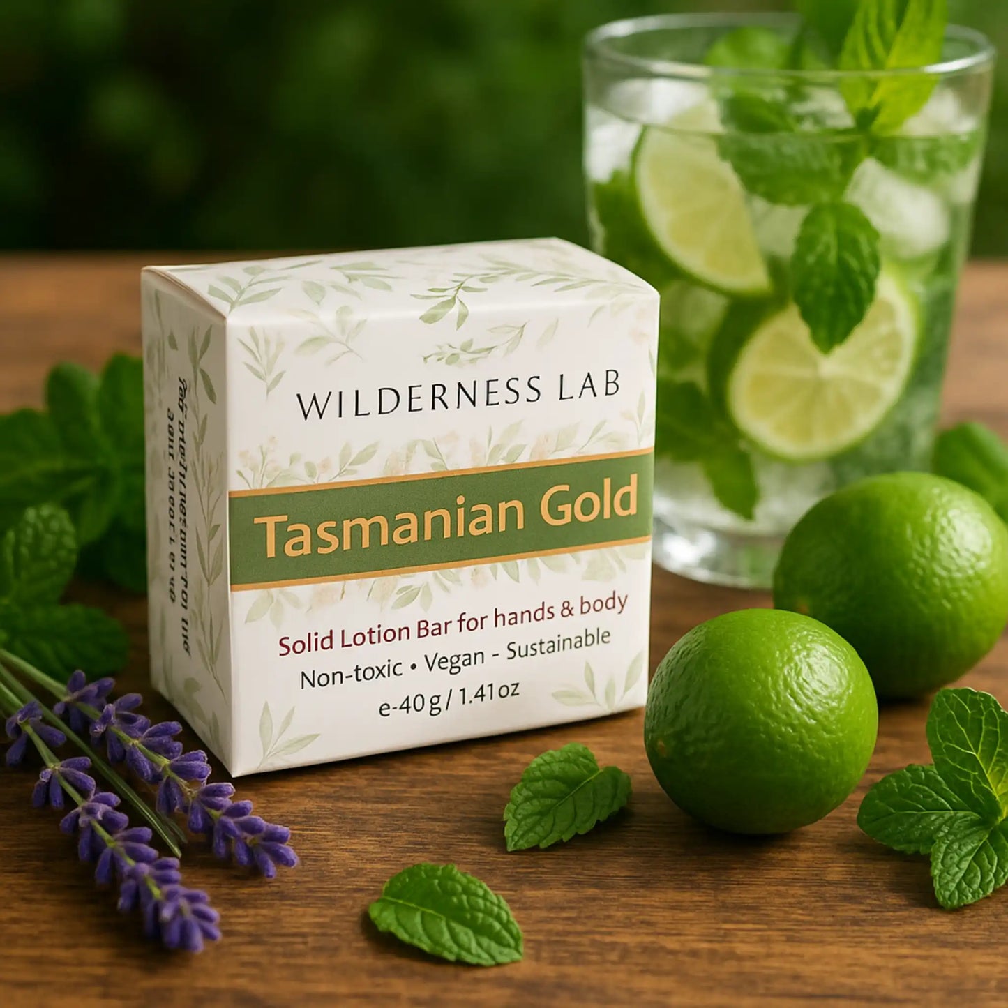 Tasmanian Gold solid vegan moisturising lotion bar - for hands and body