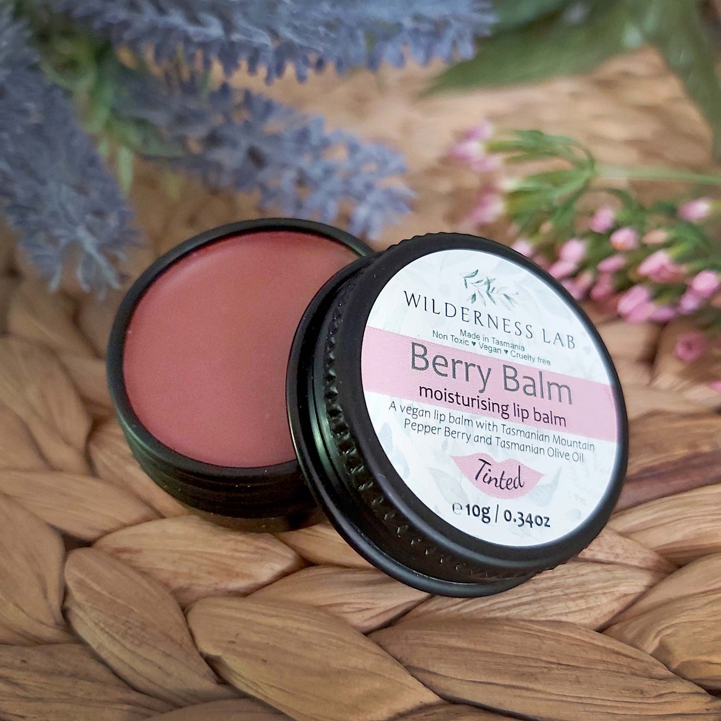 Berry Balm - Tinted. Vegan lip balm with Tasmanian Mountain Pepper Berry